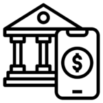 Banking and finance customer care support icon